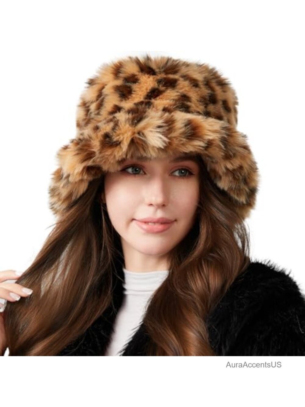 Faux Fur Bucket Hat Fluffy Shaggy Winter Warm Furry Fisherman Hat